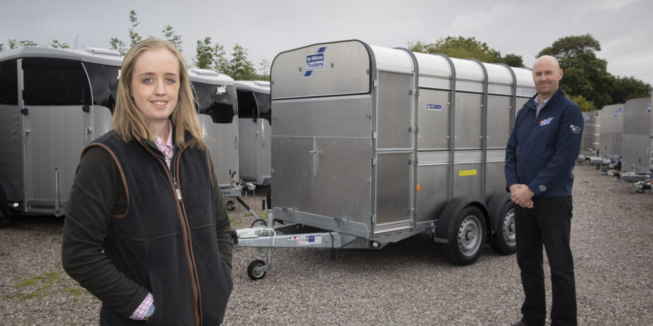 Young farmer Ffion’s starring role with trailer firm boosts mental health charity