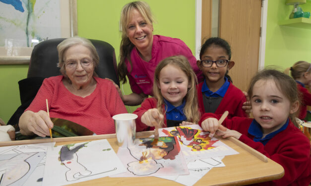 One Show hero Harri books his classmates in for fun session with care home residents
